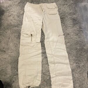 Cream Cargo Pants